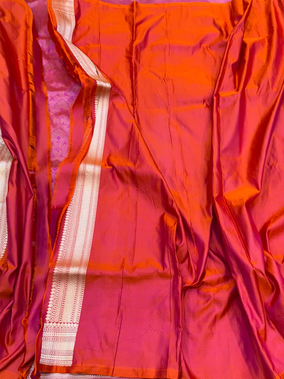 Handwoven Pure Banarsi Satin Tanchoi Silk Saree