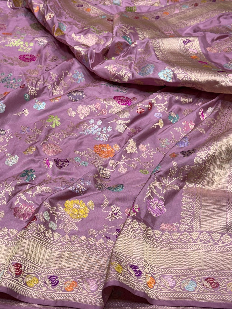 Gajiri Pink Handwoven Pure Banarasi Silk Saree