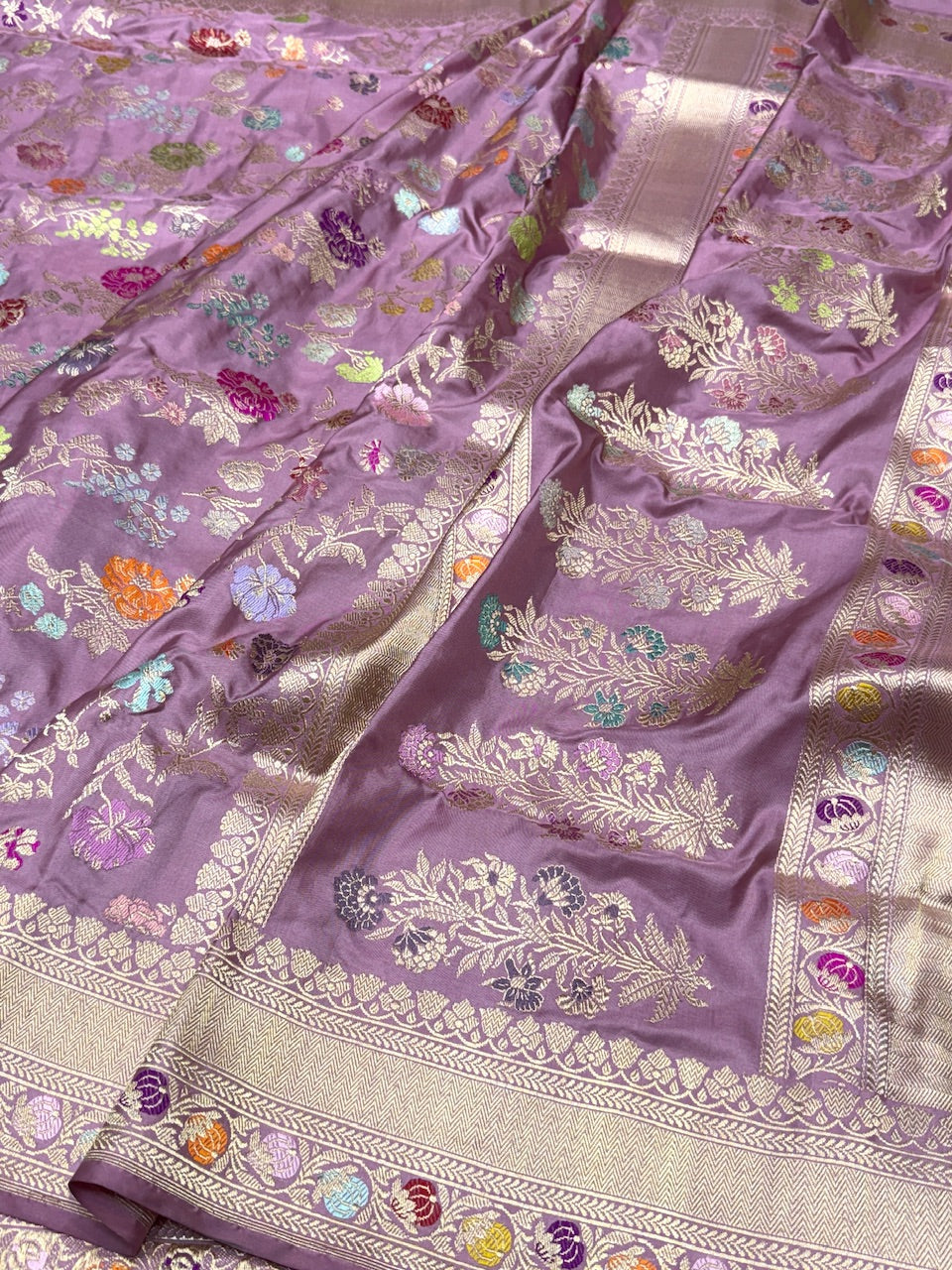 Gajiri Pink Handwoven Pure Banarasi Silk Saree