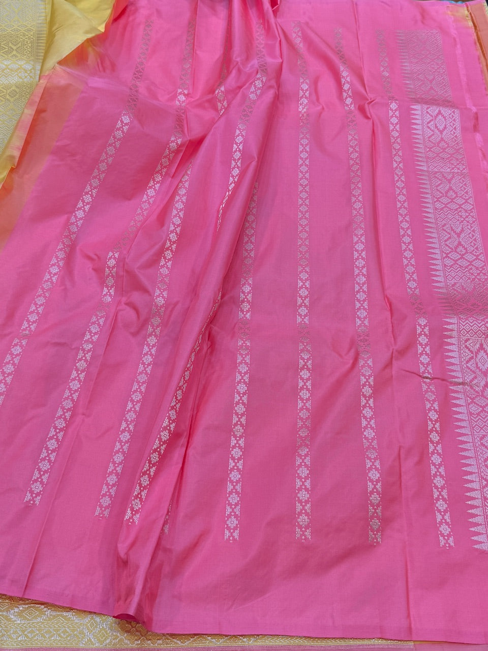 Yellow Handwoven Banarasi Pure Silk Saree