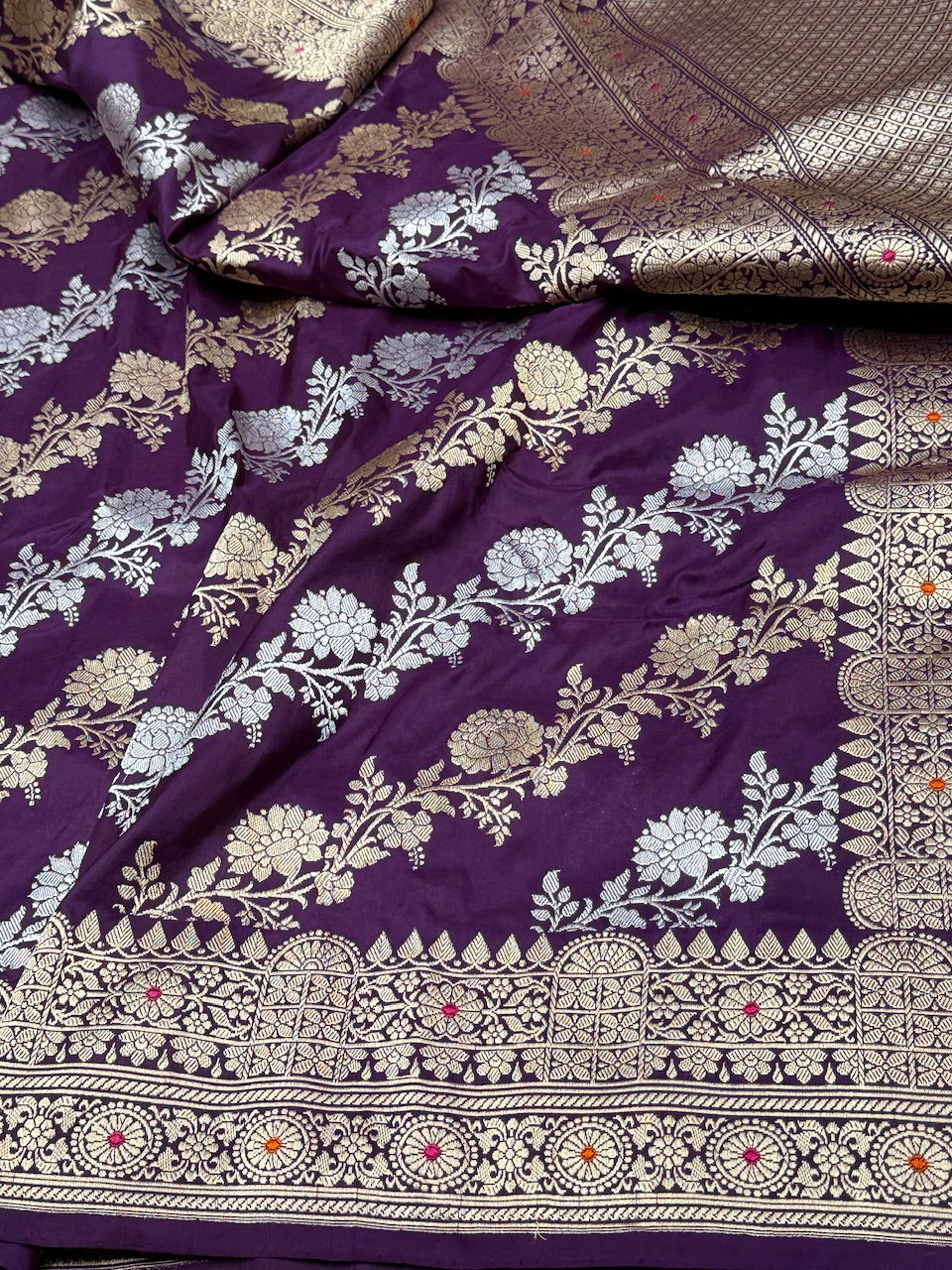 Magenta Handwoven Banarasi Pure Silk Saree