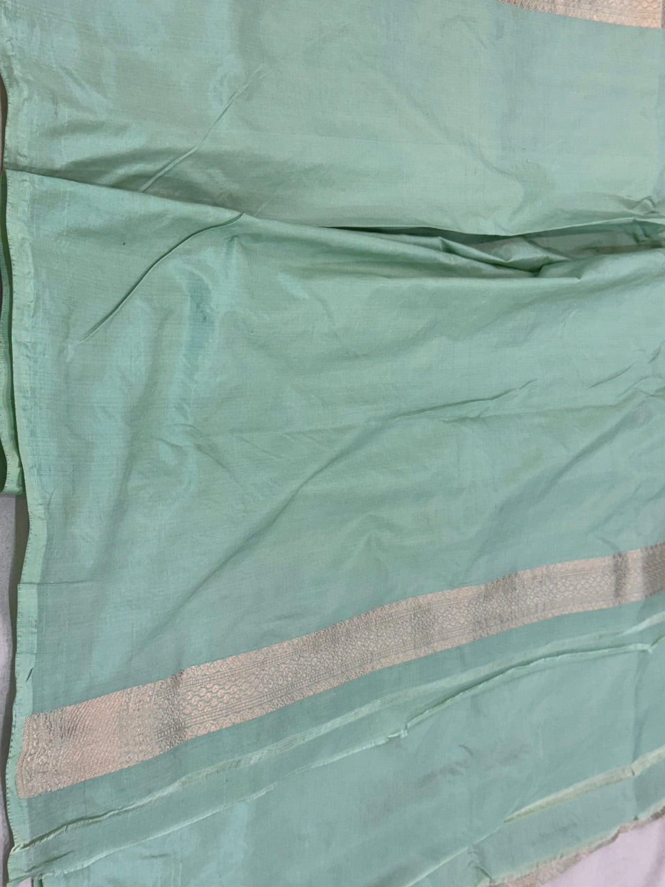 Powder Blue Pure Silk Brocade Saree