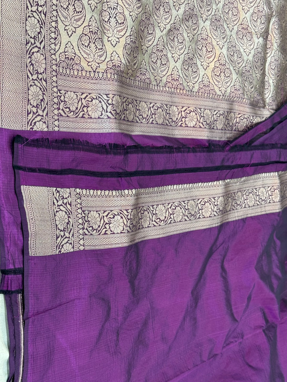 Magenta Pure Silk Saree