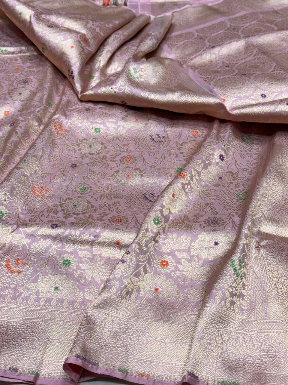 Banarasi Minakari Pure Katan Silk Brocade Saree – Rich Traditional Brocade Weave