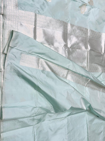 Sky Blue Ektara Silk Handwoven Saree