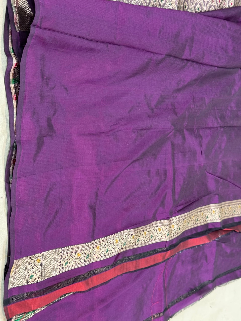 Magenta Minakari Pure Silk Brocade Saree