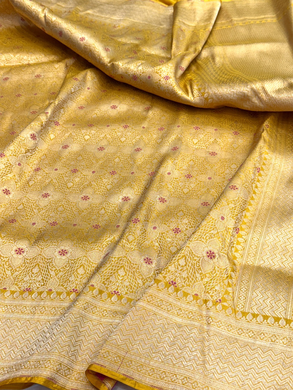 Banarasi Minakari Pure Katan Silk Brocade Saree – Rich Traditional Brocade Weave