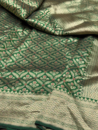 Banarasi Minakari Pure Silk Brocade Saree