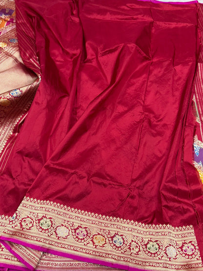 Handwoven Rangkaat Pure Banarasi Saree