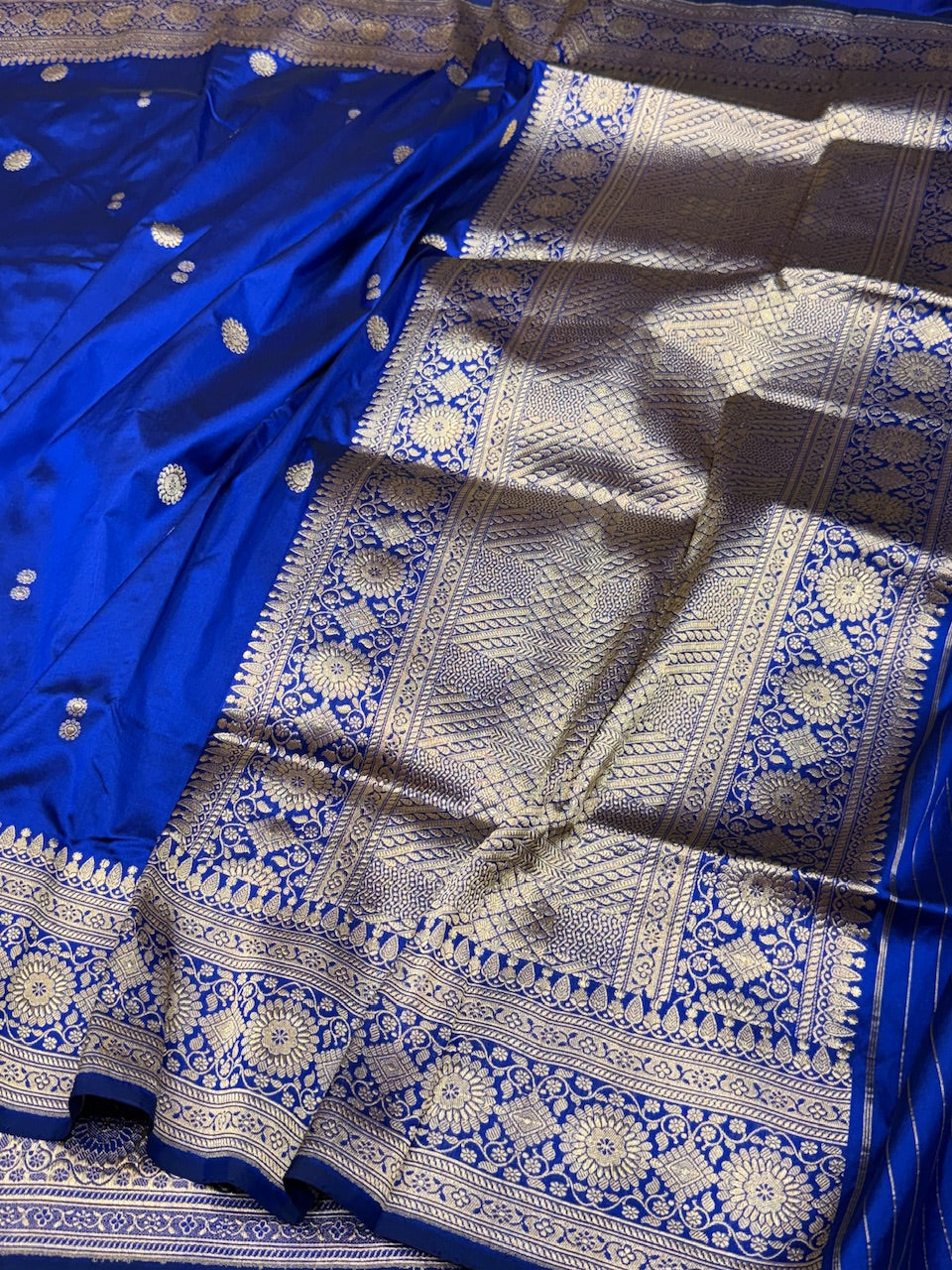 Royal Blue Handwoven Banarasi Pure Silk Saree