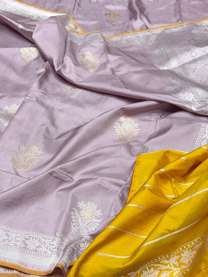 Handwoven Ektara Pure Banarasi Silk Saree
