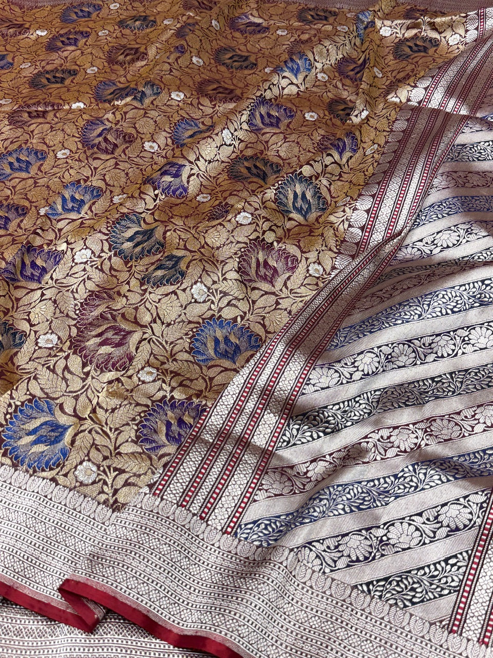 Handwoven Pure Banarasi Silk Brocade Saree