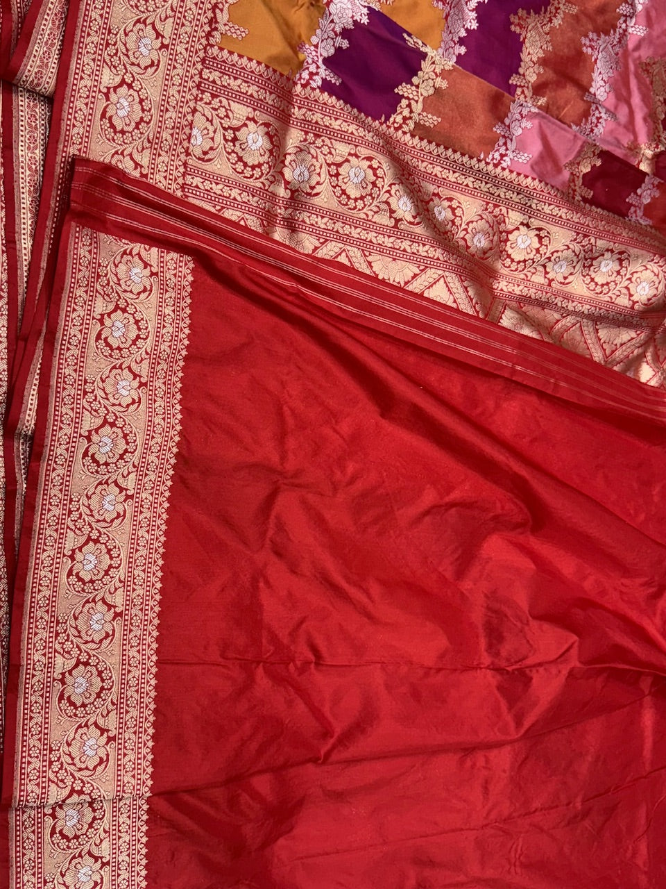 Red Rangkaat Handwoven Banarasi Saree