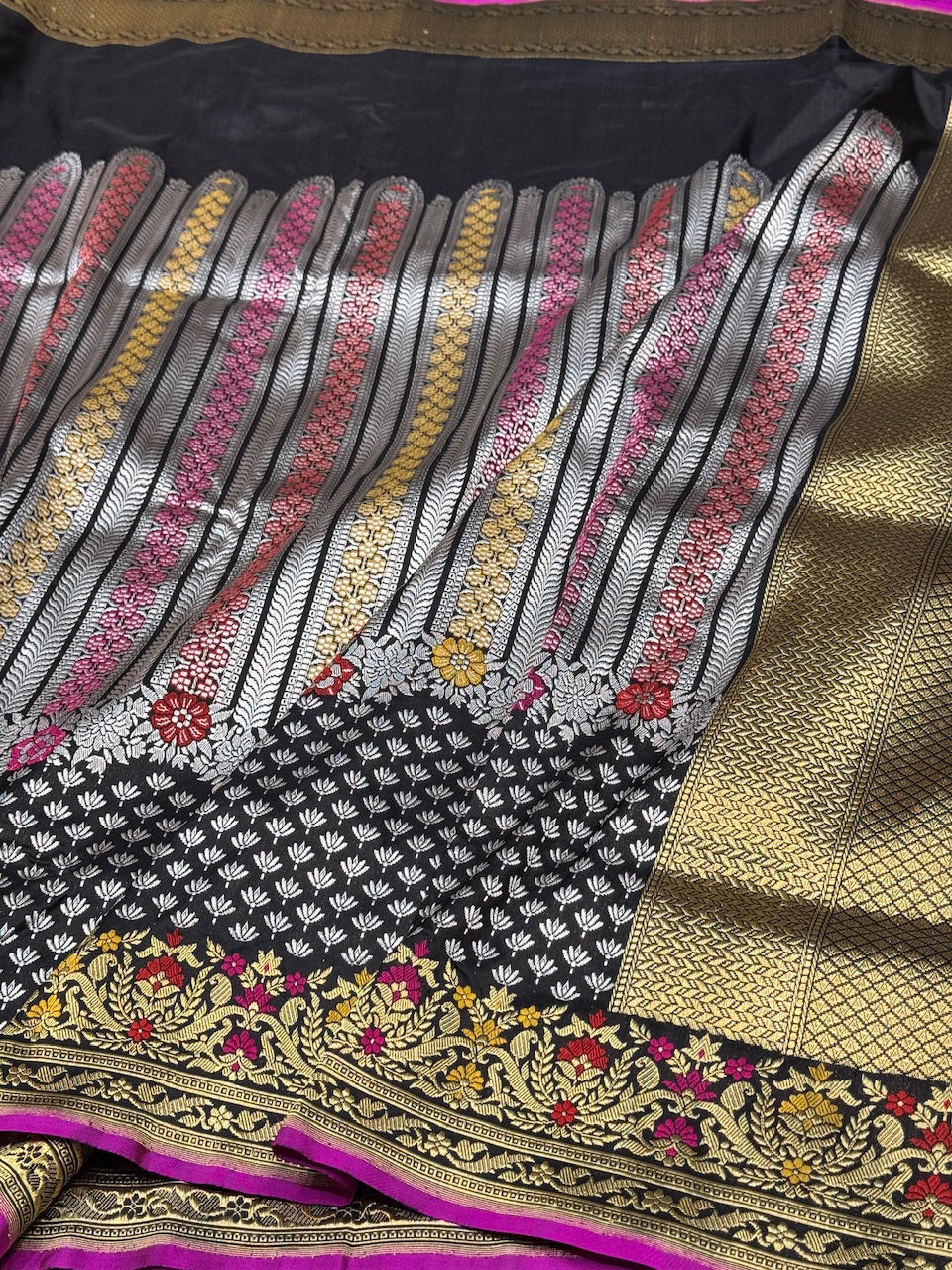 Wine Handwoven Banarasi Silk Saree