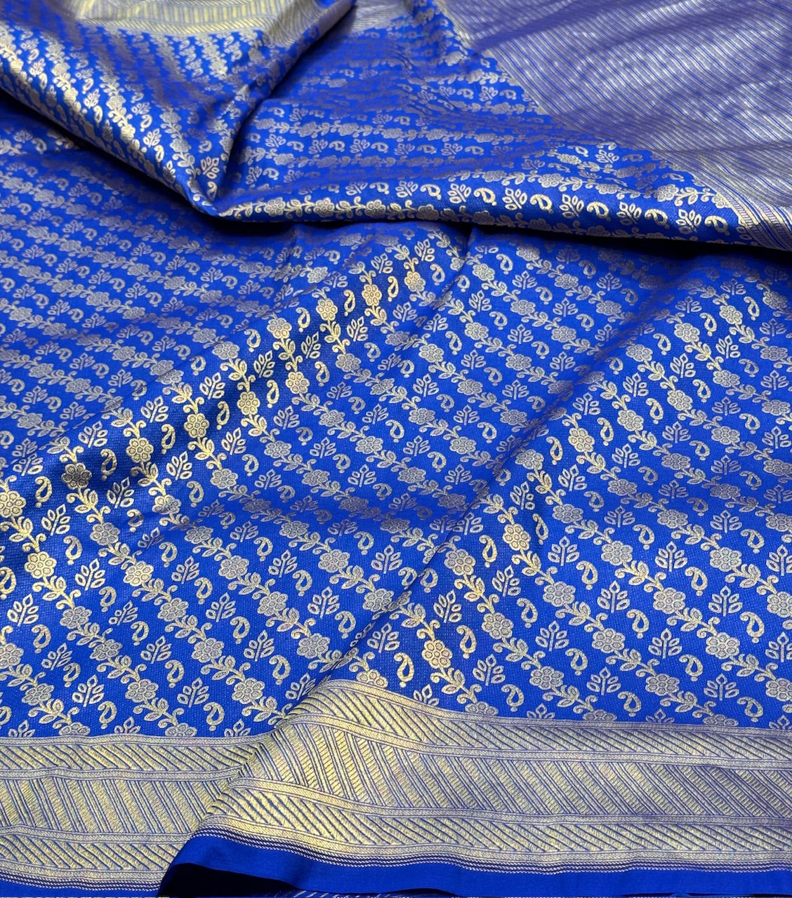 Royal Blue  Pure Silk Brocade Saree