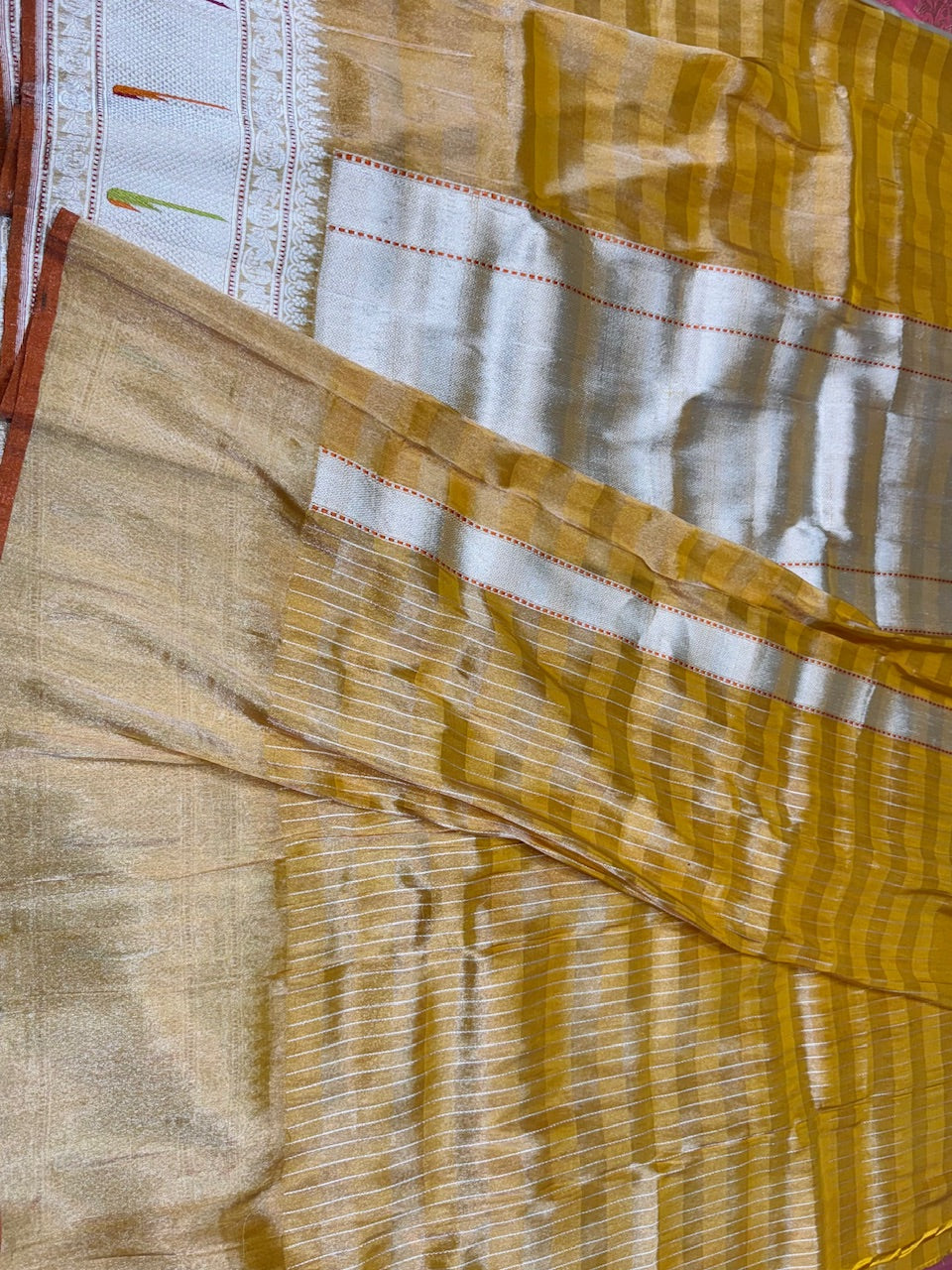 Gold Handwoven Pure Tissue Saree