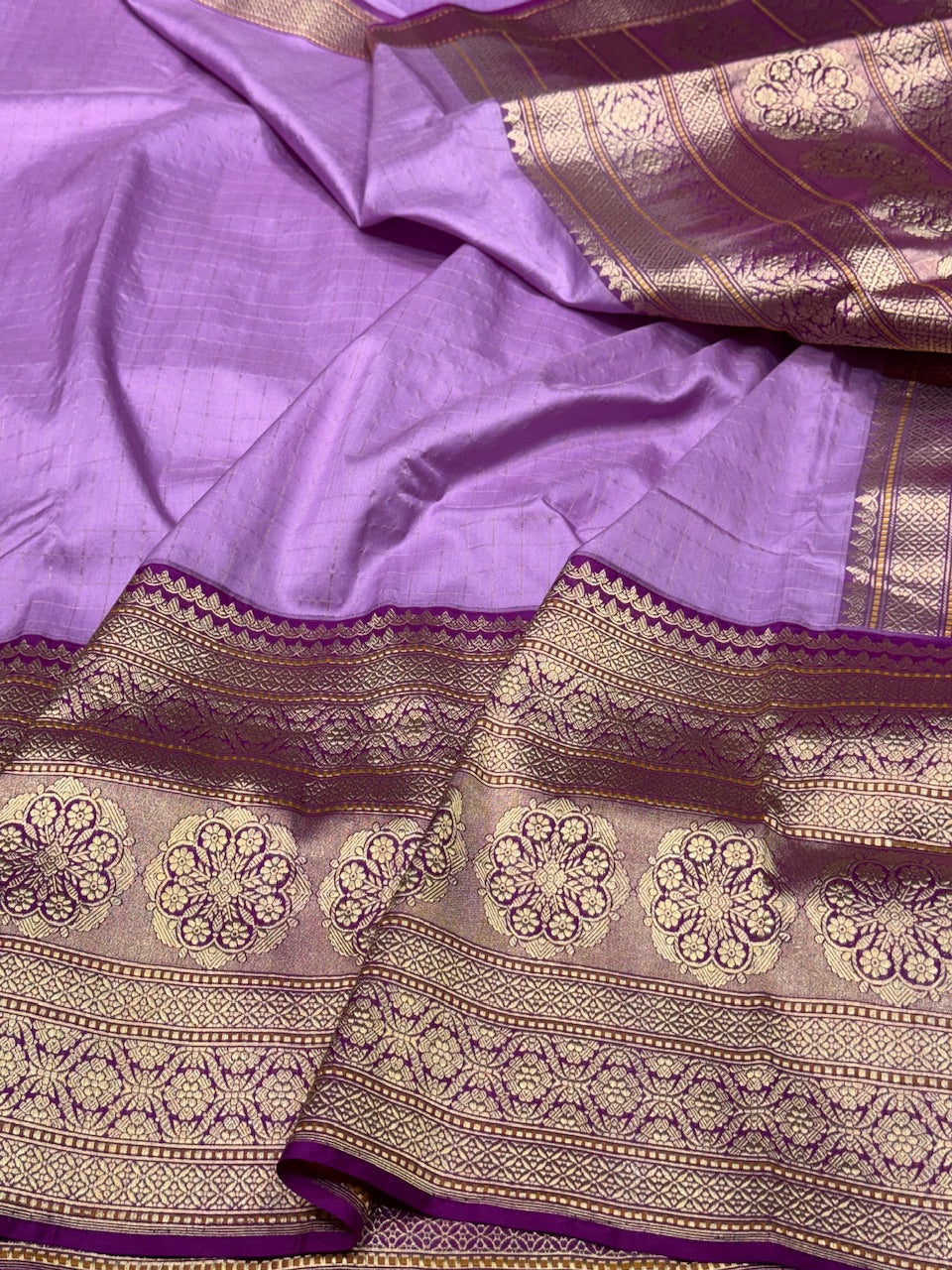 Lavender Ektara Silk Handwoven Saree