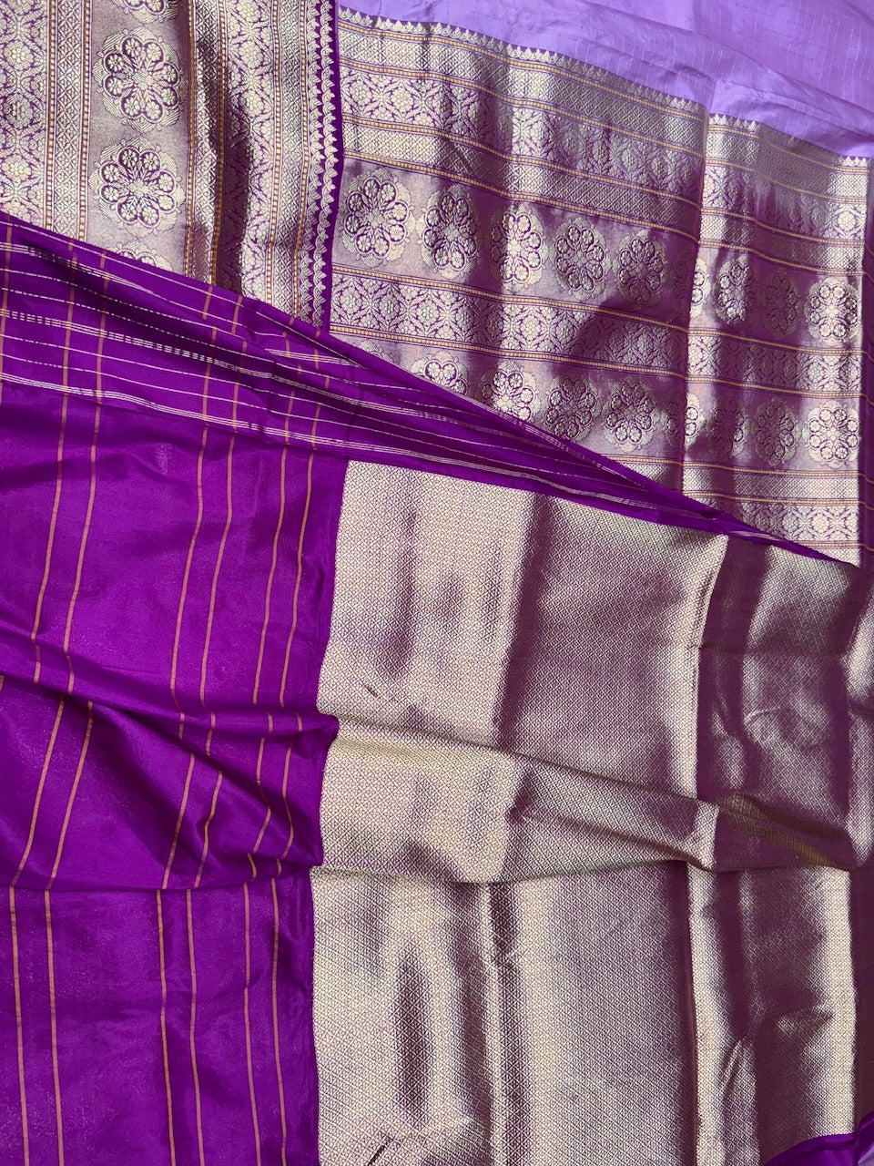 Lavender Ektara Silk Handwoven Saree