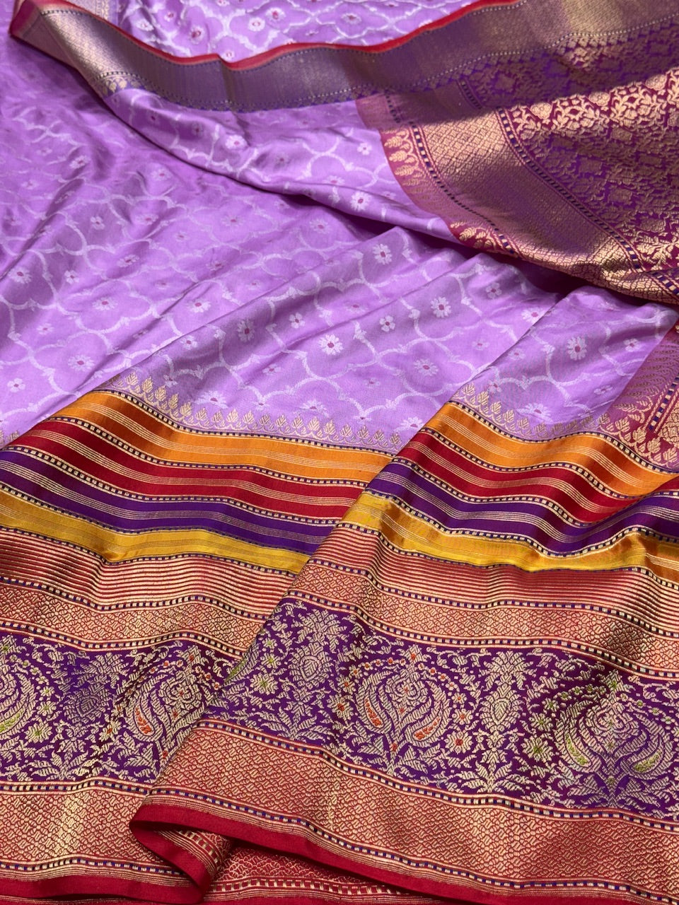 Lavender Ektara Silk Handwoven Saree