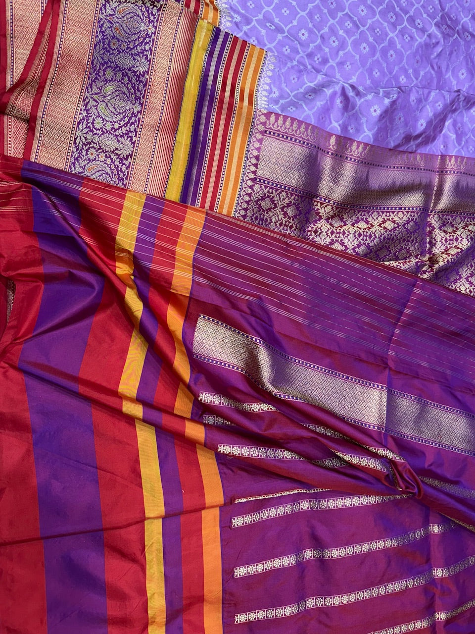 Lavender Ektara Silk Handwoven Saree