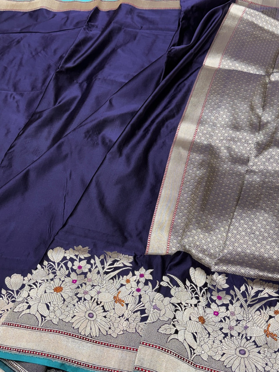 Handwoven Banarasi Pure Mashru Satin Silk Saree