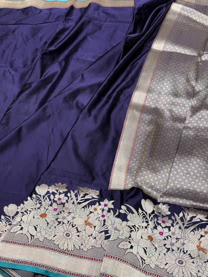 Handwoven Banarasi Pure Mashru Satin Silk Saree