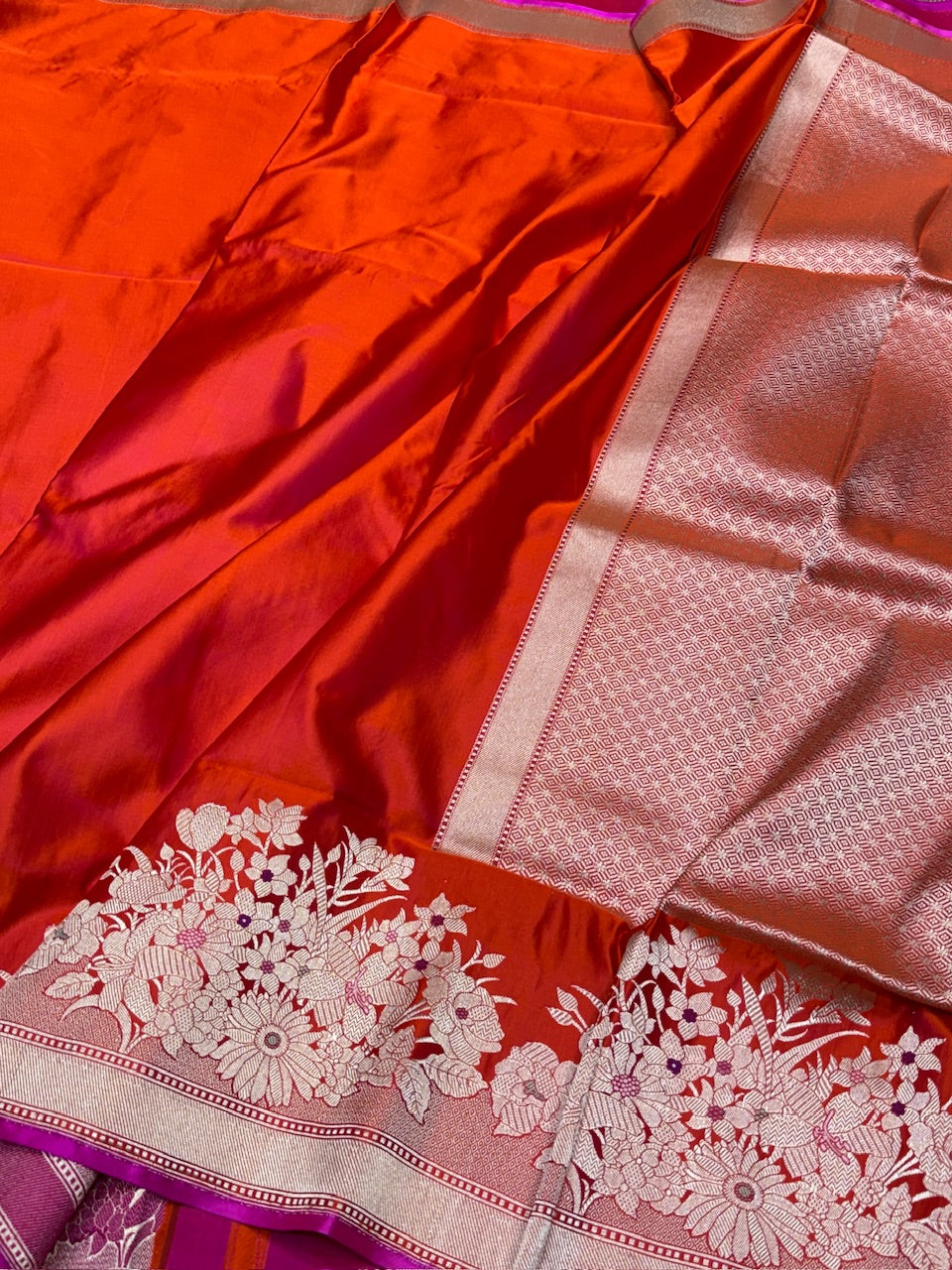 Handwoven Banarasi Pure Mashru Satin Silk Saree