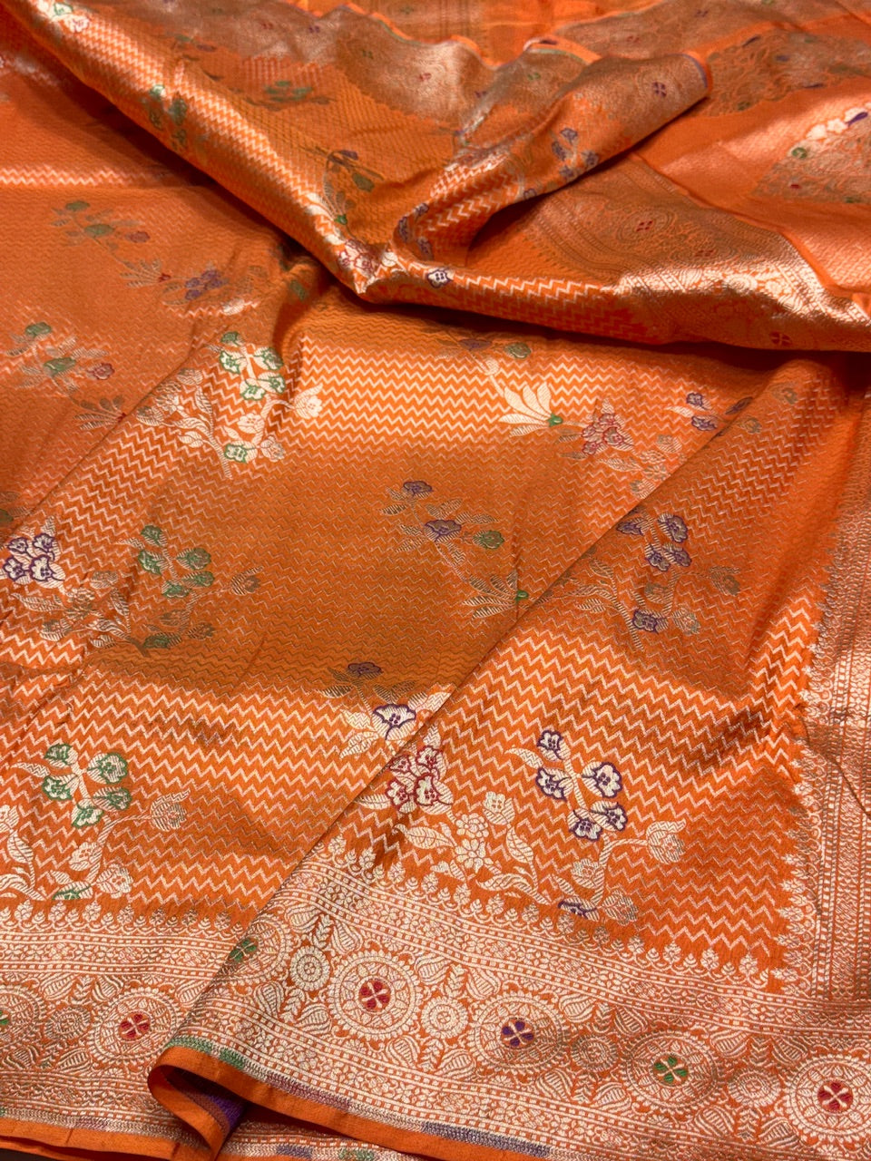 Banarasi Minakari Pure Katan Silk Brocade Saree