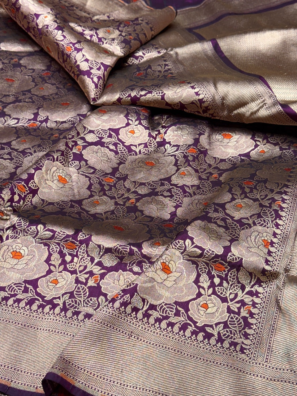 Banarasi Minakari Pure Katan Silk Brocade Saree – Rich Traditional Brocade Weave