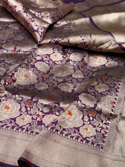 Banarasi Minakari Pure Silk Brocade Saree