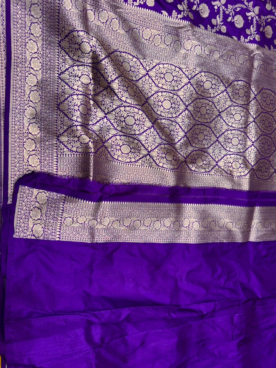 Purple Pure Silk Saree