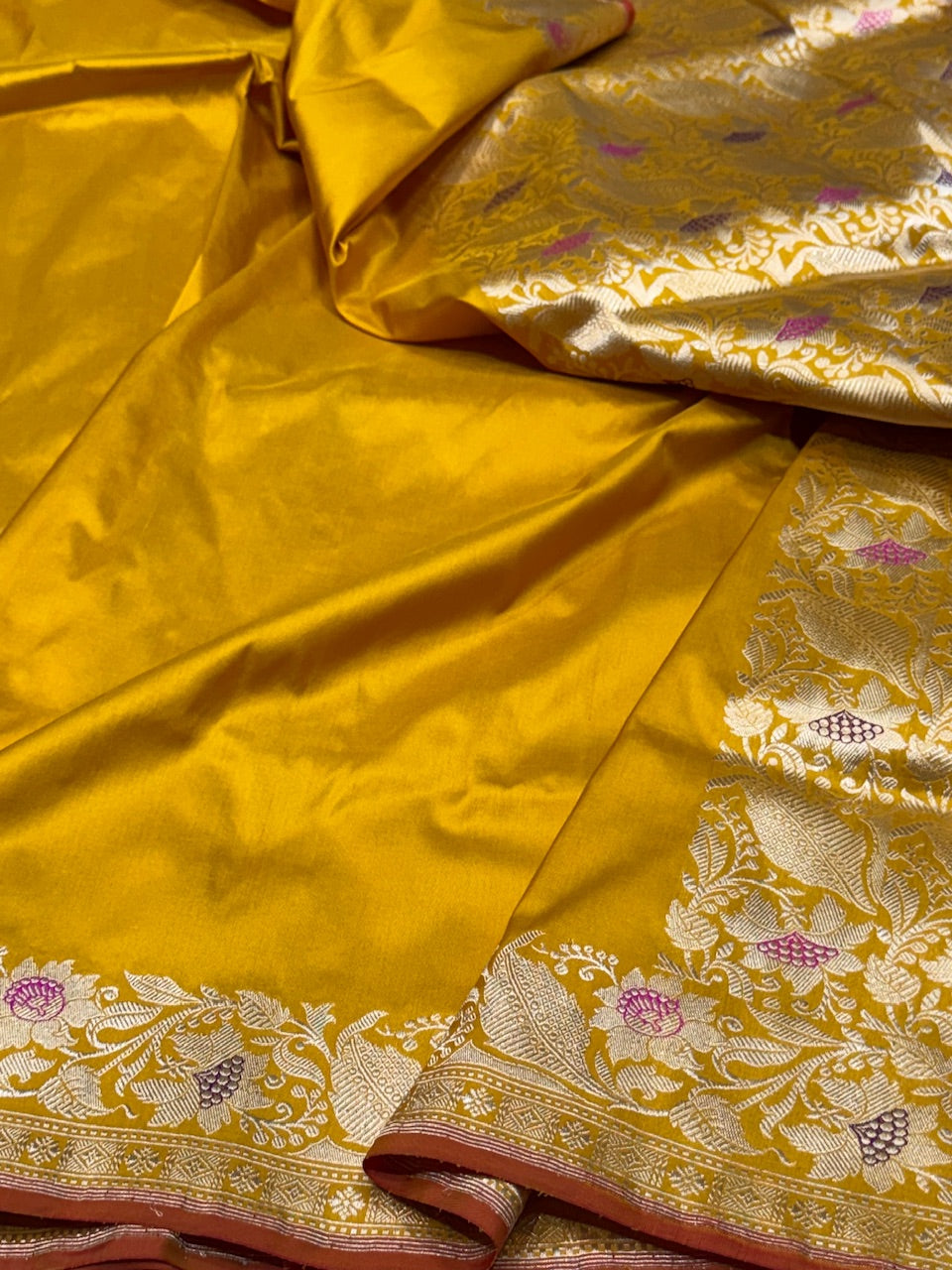 Yellow Handwoven Pure Silk Saree