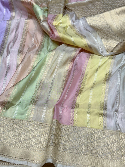 Handwoven Banarasi Rangkaat Tissue Saree