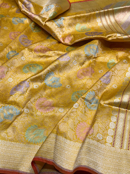 Handwoven Pure Banarasi Silk Brocade Saree
