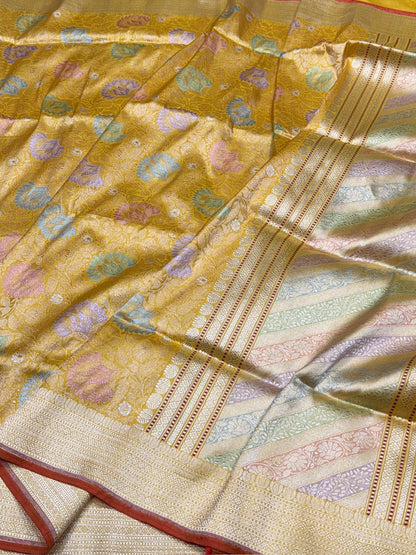 Handwoven Pure Banarasi Silk Brocade Saree