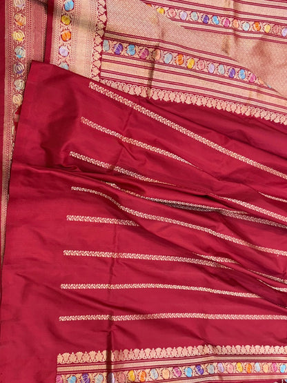 Red Handwoven Pure Banarasi Silk Saree