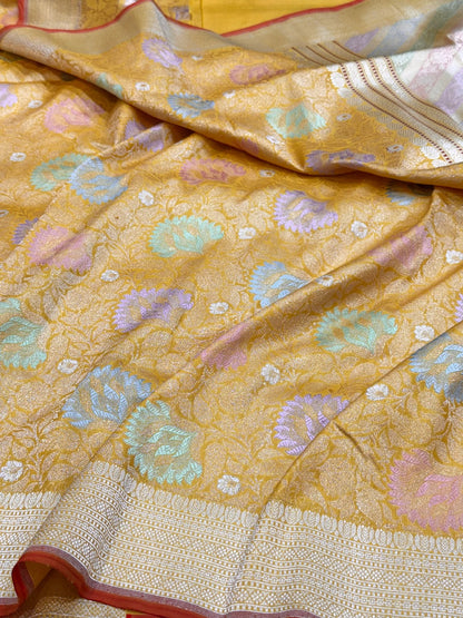 Handwoven Pure Banarasi Silk Brocade Saree