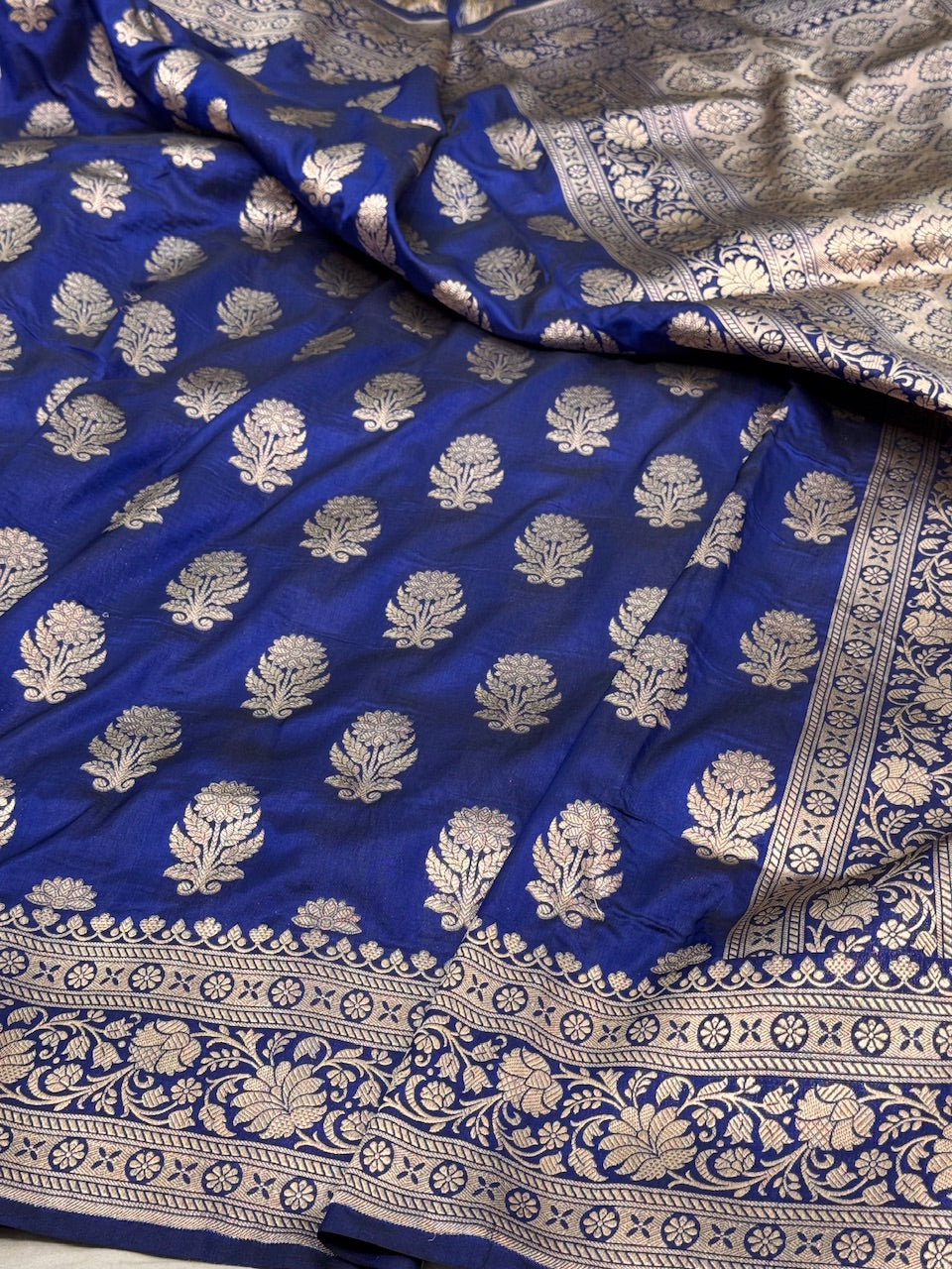 Royal Blue Pure Silk Saree