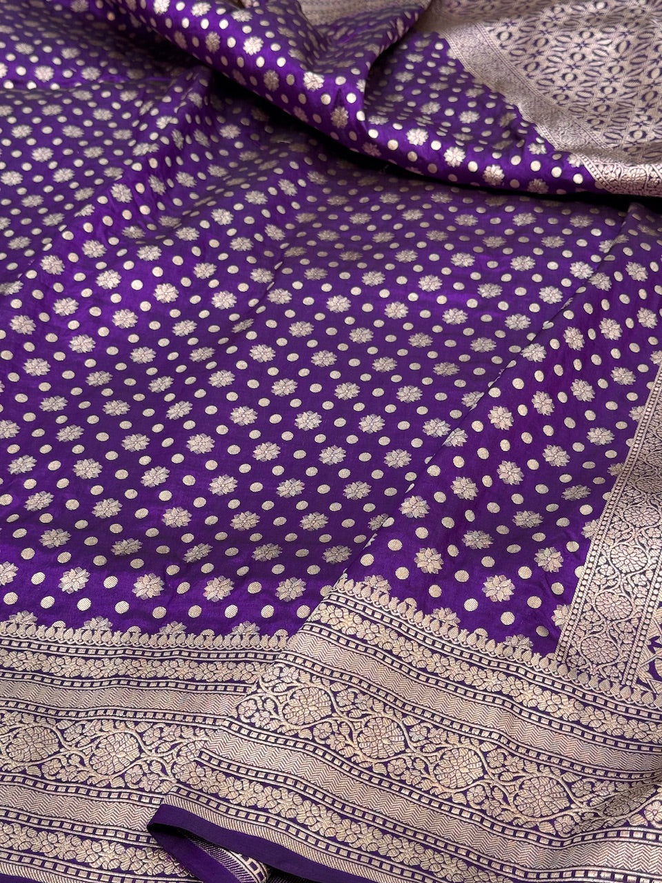 Purple Pure Silk Saree