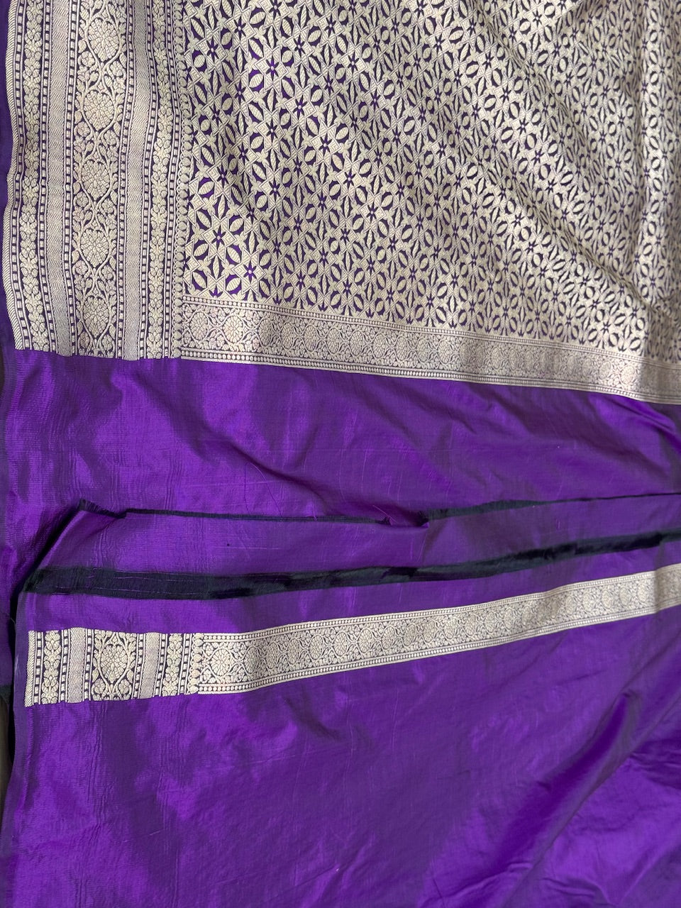 Purple Pure Silk Saree