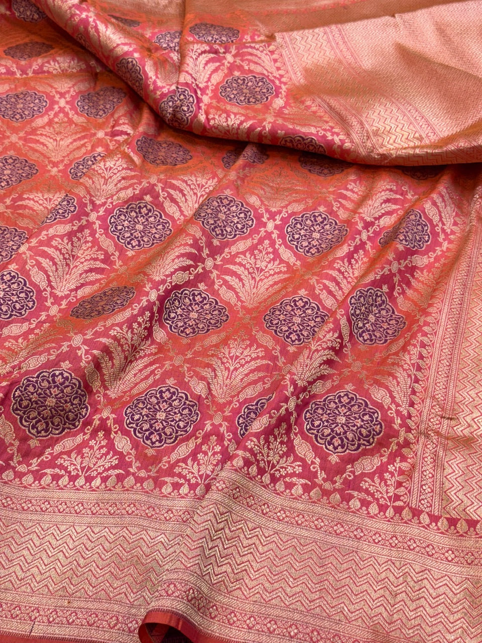 Banarasi Minakari Pure Katan Silk Brocade Saree