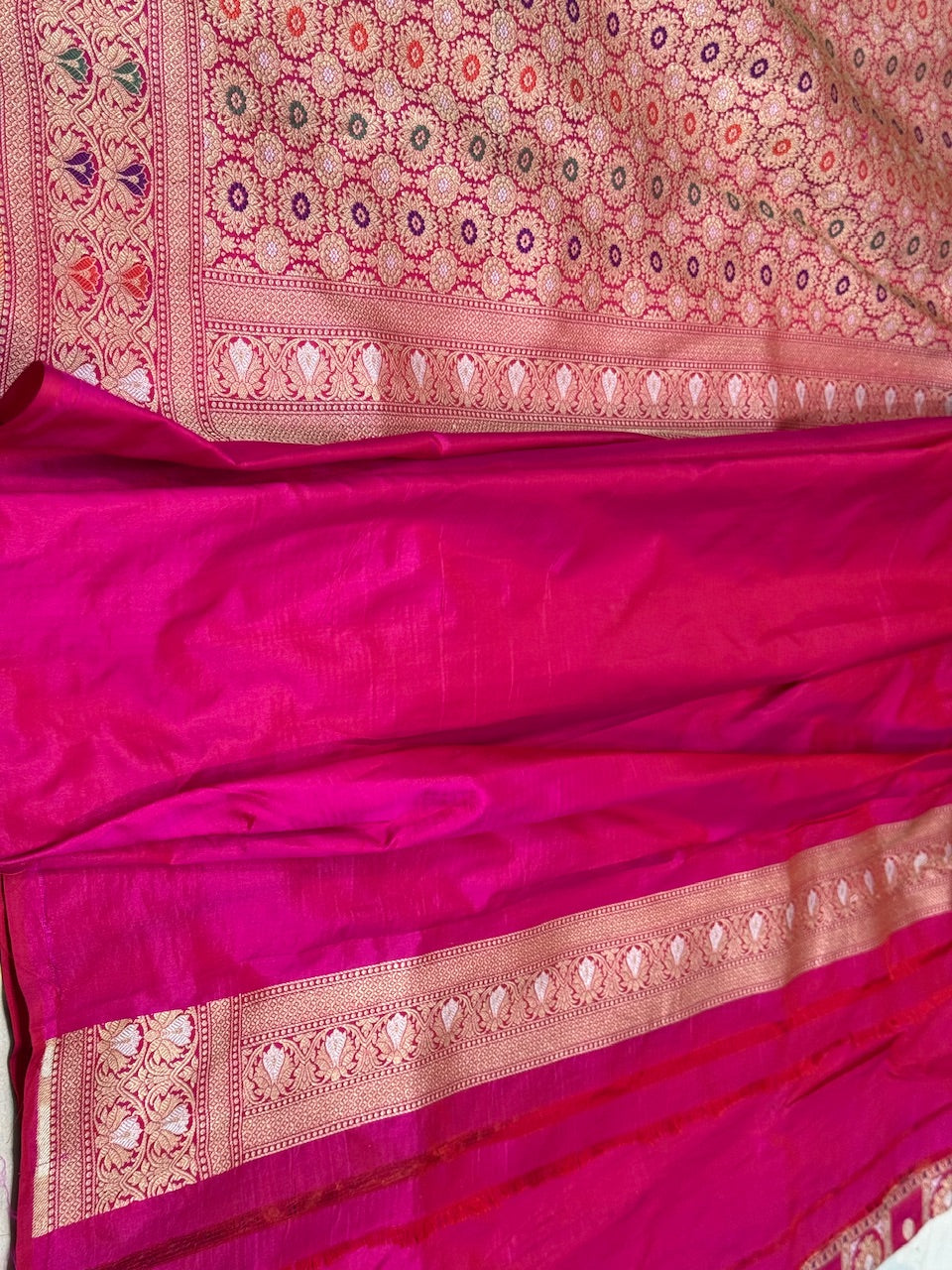 Banarasi Minakari Pure Katan Silk Saree | Pure Silk | Minakari Work | Cutwork Technique | Banarasi Katan Silk Saree