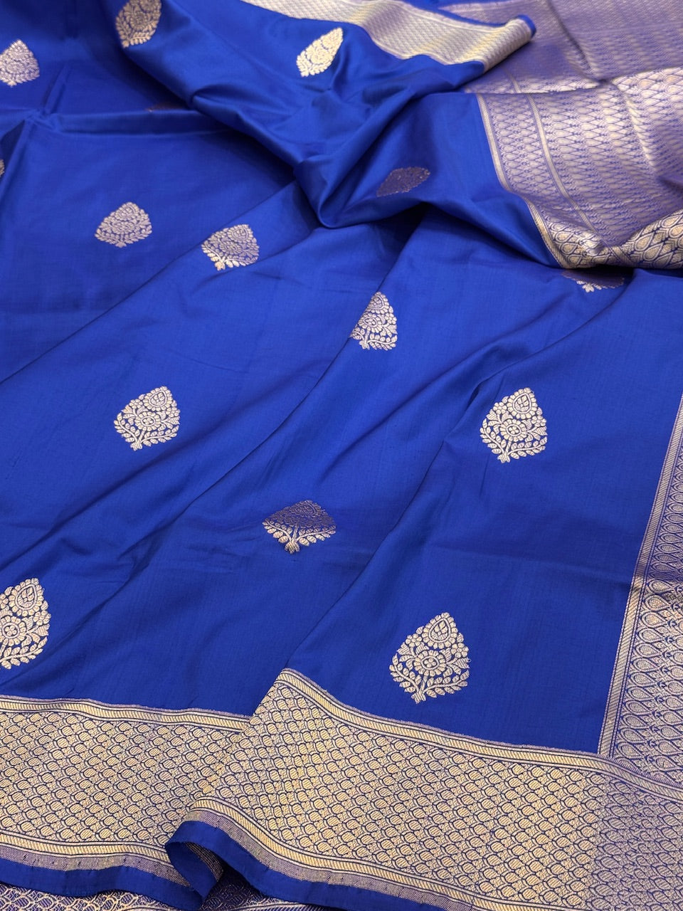 Royal Blue Handwoven Pure Banarasi Silk Saree