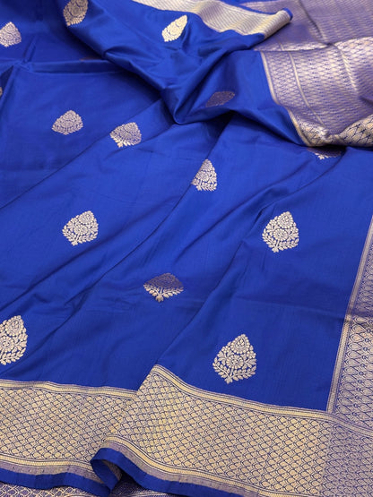 Royal Blue Handwoven Pure Banarasi Silk Saree