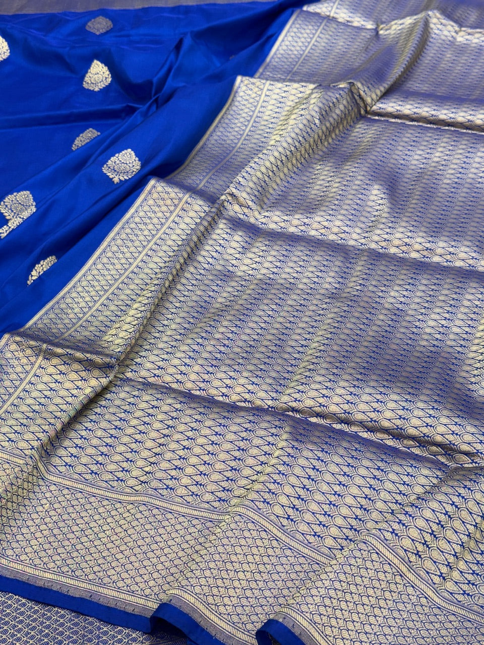 Royal Blue Handwoven Pure Banarasi Silk Saree