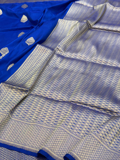 Royal Blue Handwoven Pure Banarasi Silk Saree