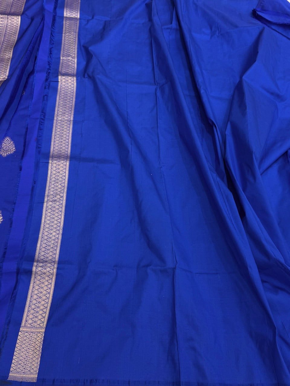 Royal Blue Handwoven Pure Banarasi Silk Saree