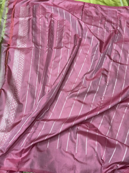 Pista Ektara Silk Handwoven Saree