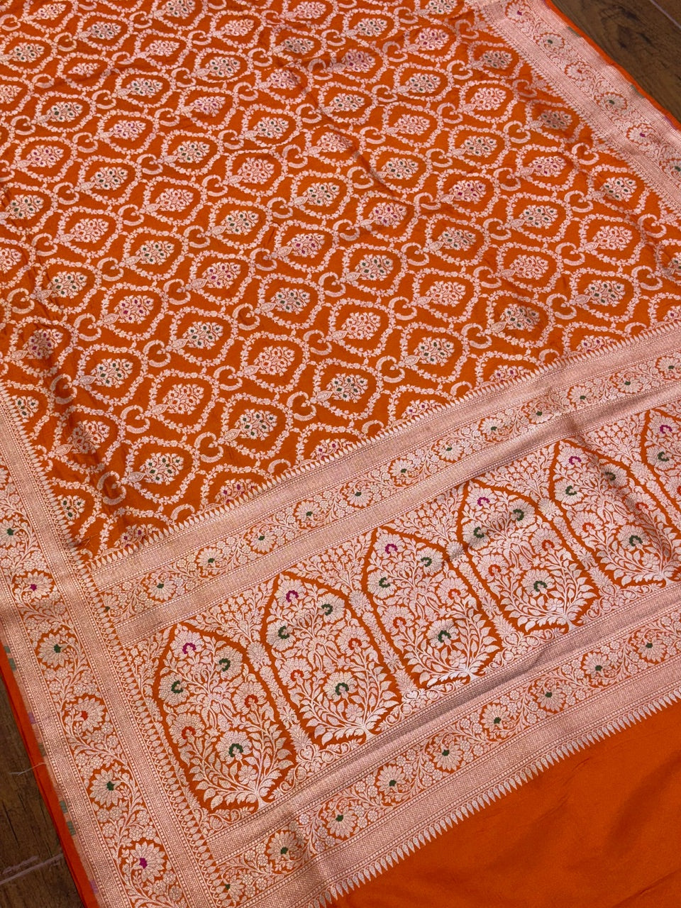 Banarasi Minakari Pure Katan Silk Saree | Pure Silk | Minakari Work | Cutwork Technique | Banarasi Katan Silk Saree