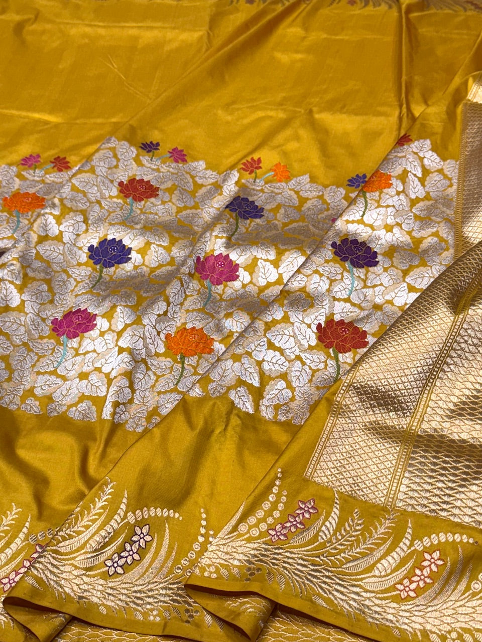 Yellow Handwoven Pure Silk Saree